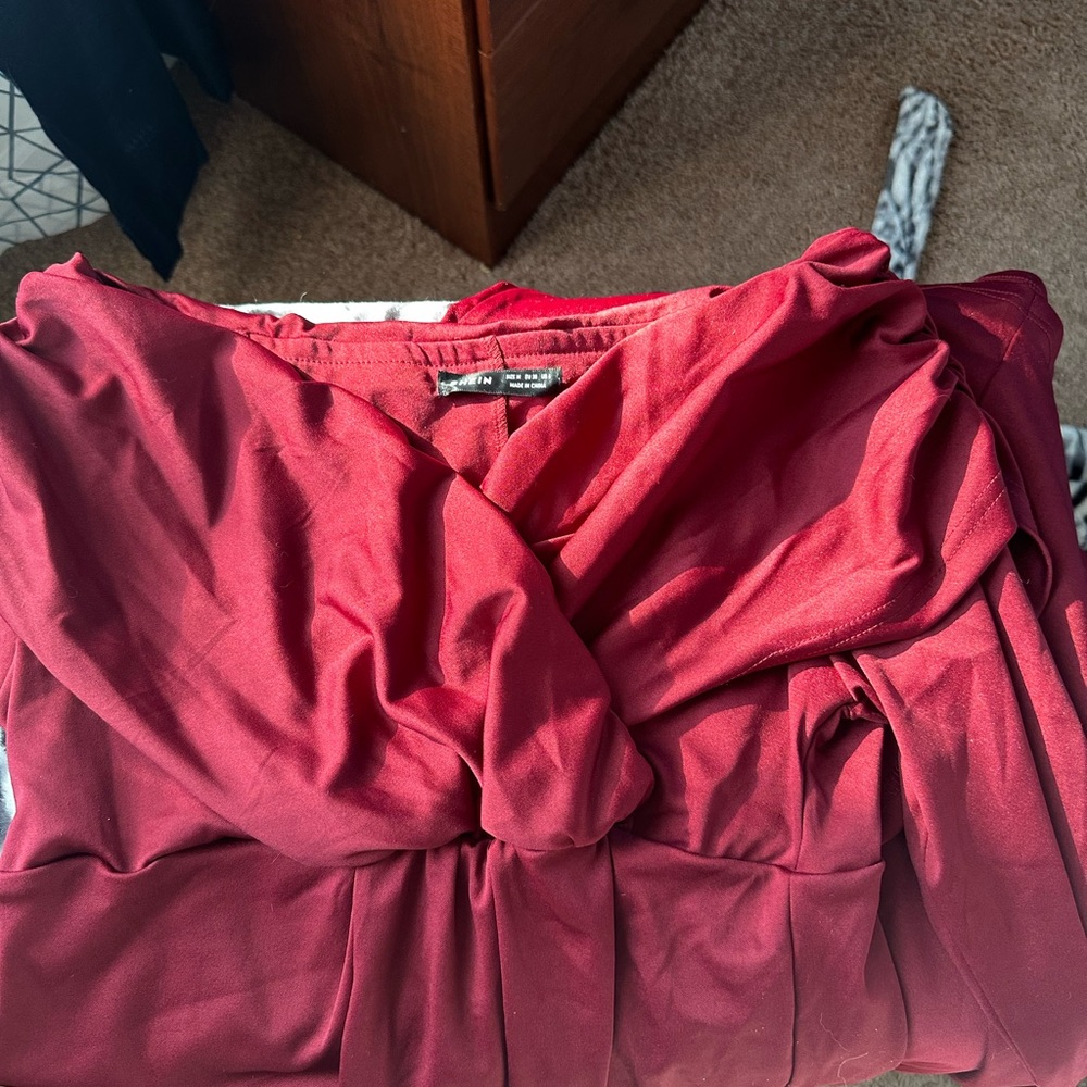 SHEIN Burgundy Dress